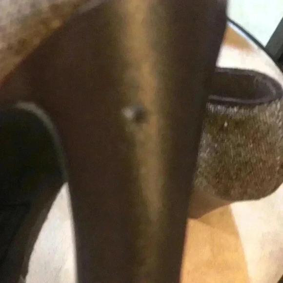 Christian Siriano for Payless Brown & Cream Cloth Peep Toe 5 Inch Heels- Size 7 - Picture 8 of 9